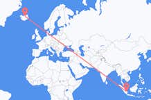 Flyreiser fra Palembang, Indonesia til Akureyri, Island