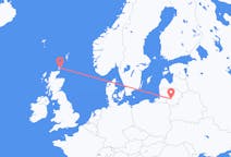 Flyreiser fra Kirkwall, Skottland til Kaunas, Litauen