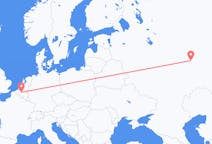 Vluchten van Kazan, Rusland naar Brussels Hoofdstedelijk Gewest, België