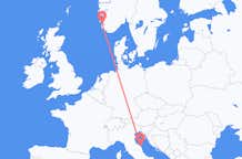 Flyg från Ancona till Stavanger