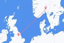 Flyg från Doncaster, England till Oslo, Norge
