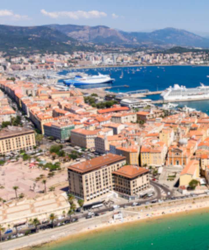 Flights from the city of Ajaccio, France to Europe