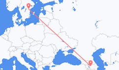 Loty z Gandża, Azerbejdżan do Norrköping, Szwecja