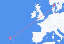 Flights from Horta, Azores, Portugal to Aalborg, Denmark