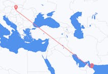 Vluchten van Muscat, Oman naar Boedapest, Hongarije