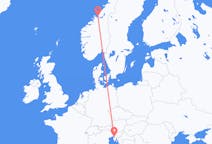 Flights from Ørland, Norway to Trieste, Italy
