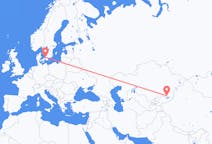 Flights from Almaty to Angelholm