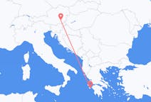 オーストリアのグラーツからから、ギリシャのザキントス島までのフライト