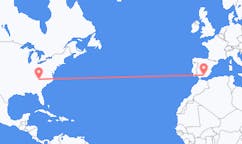 Flyg från Asheville, USA till Granada, Nicaragua, Spanien