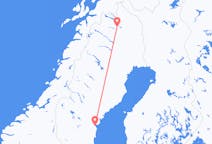 Vols depuis la ville de Kiruna vers la ville de Sundsvall
