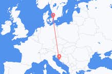 Flyg från Zadar, Kroatien till Köpenhamn, Danmark