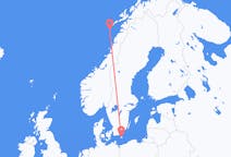 Fly fra Røst til Bornholm