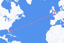 Flights from Miami, the United States to Southampton, England