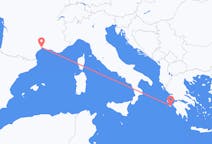 ギリシャのザキントス島から、フランスのモンペリエまでのフライト