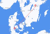 Vluchten van Sønderborg, Denemarken naar Linköping, Zweden