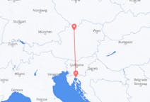 Flights from Rijeka, Croatia to Linz, Austria