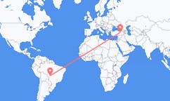 Flyrejser fra Cuiabá, Brasilien til Erzincan, Tyrkiet