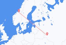 Vluchten van Brjansk naar Trondheim