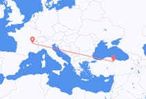 Flyreiser fra Amasya, Tyrkia til Lyon, Frankrike