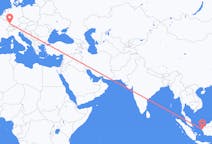 印度尼西亚出发地 坤甸飞往印度尼西亚目的地 斯特拉斯堡的航班