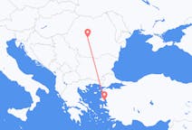 ルーマニアのシビウから、ギリシャのミティリーンまでのフライト