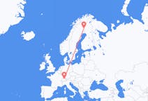 Voli da Pajala, Svezia, a Zurigo, Svezia