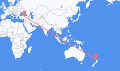 Lennot Aucklandista, Uusi-Seelanti Tokatille, Turkki
