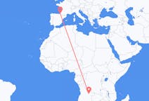Flyg från Luena, Angola till Biarritz, Frankrike