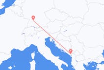 Flights from Podgorica in Montenegro to Stuttgart in Germany