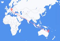 Flyreiser fra Hervey Bay, Australia til Graz, Østerrike