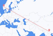 出发地 中国出发地 昆明市目的地 挪威松达尔的航班