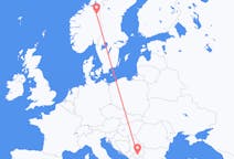 Flyrejser fra Pristina, Kosovo til Røros, Norge