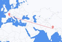 Flights from Siddharthanagar, Nepal to Lyon, France