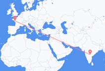 Flyg från Hyderabad, Indien till Nantes, Frankrike
