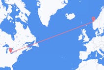 Flights from Detroit, the United States to Ålesund, Norway