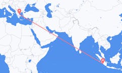 인도네시아 벵쿨루에서 출발해 그리스 볼로스로(으)로 가는 항공편