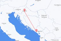 Vols de Zagreb à Tivat