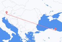 Flyreiser fra Samsun, Tyrkia til Klagenfurt, Østerrike