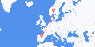 Flights from Norway to Spain