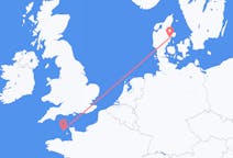 Loty z Aarhus, Dania do Port Świętego Piotra, Port lotniczy Guernsey