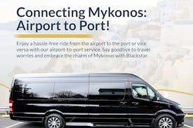 Aeropuerto de Mykonos: traslado del puerto a su hotel o villa con minibús