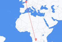 Flyg från Luena, Angola till Paris, Frankrike