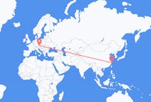 Flyg från Taizhou, Jiangsu, Kina till Linz, Österrike
