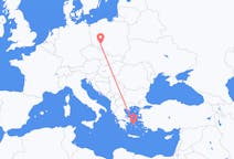 Flights from Syros in Greece to Wrocław in Poland