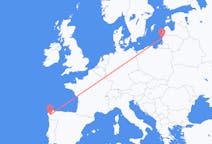 Flyg från Palanga, Litauen till Santiago de Compostela, Spanien
