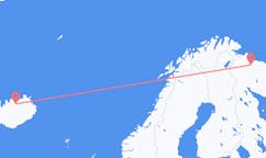 Flights from the city of Murmansk, Russia to the city of Akureyri, Iceland