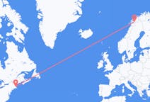 Flyg från Boston till Narvik