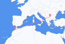 Vluchten van Rabat, Marokko naar Sofia, Bulgarije