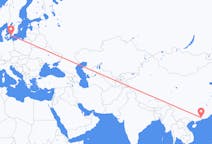 Flyrejser fra Guangzhou, Kina til Malmø, Sverige