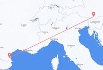 Flug frá Perpignan, Frakklandi til Klagenfurt, Austurríki